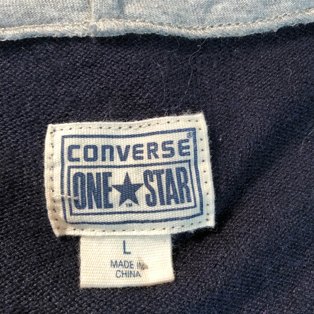 Converse navy blue tie waist cardigan wrap sweater - Picture 4 of 6